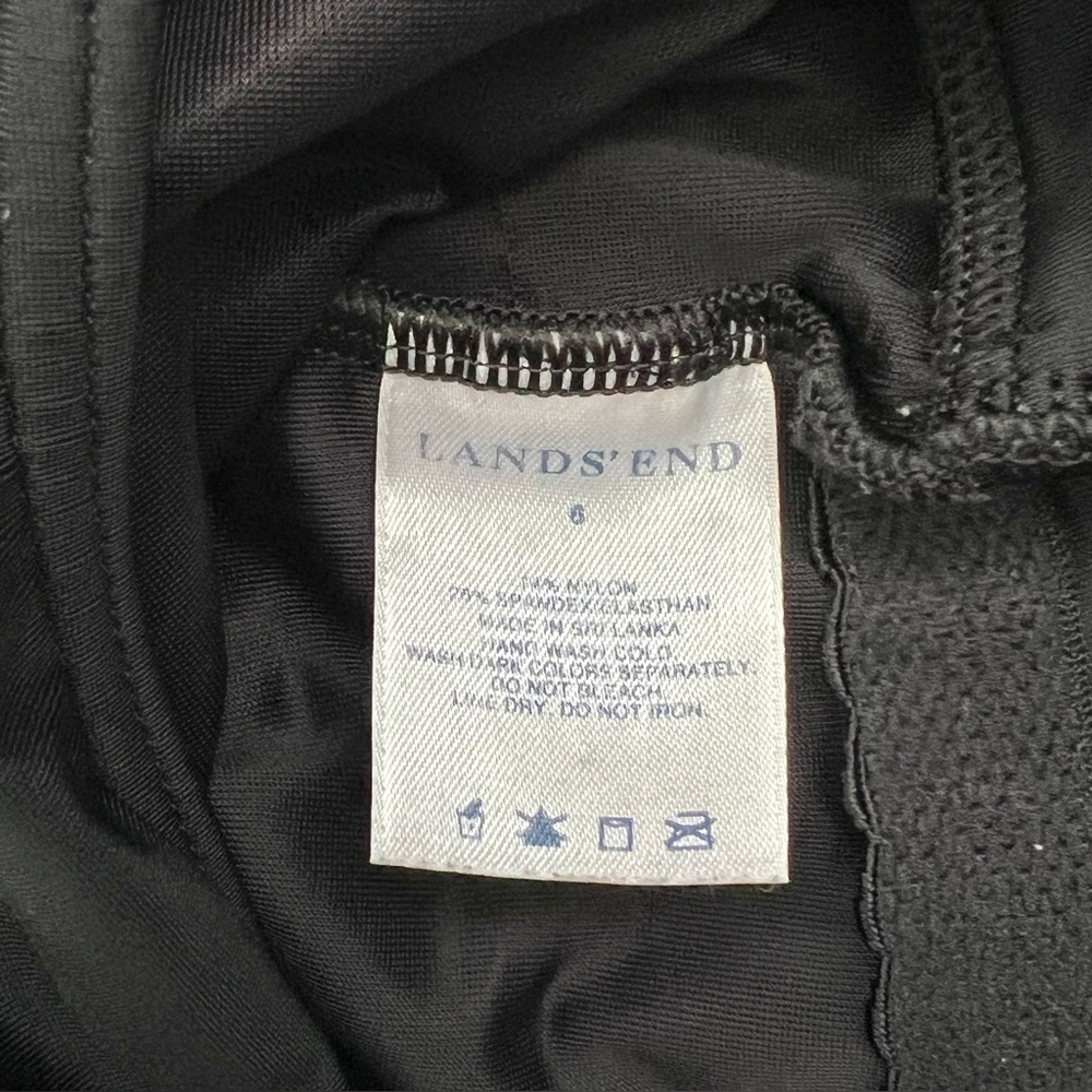 Lands’ End One Piece Slimming Tummy Control Swimsuit Asymmetric Black Size 6 - Picture 8 of 10